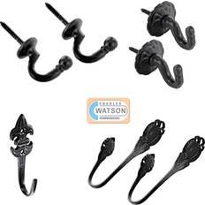 Black Mounts & Hooks for Curtains Securit Antique Curtain Tiebacks Hooks Hangers Net Black Ornate