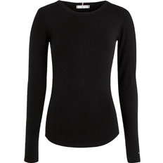 Tommy Hilfiger Boat Neck Slim Long Sleeve T-shirt - Black