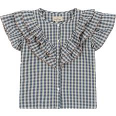 Konges Sløjd Kim Frill SS Shirt - Captains Blue Check (KS100330-P40003)