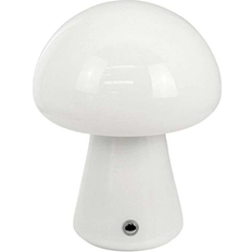 Mushroom lampe hvid Dyberg Larsen Morkel Mushroom White Bordlampe 21cm