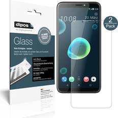 Screen Protectors Dipos 2x schutzfolie für htc desire 12 matt anti-shock 9h folie glass Transparent