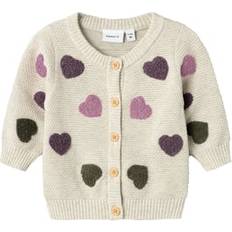 Bambino Cardigan Name It Cardigan Nbfneheart - Beige Chiaro/Oliva/Lilla/Malva