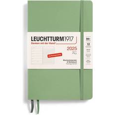 Kalenders Leuchtturm1917 Wochenkalender & Notizbuch Paperback B6+ 2025 Softcover Salbei Deutsch