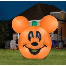 Orange Inflatable Decorations Gemmy 9 1/2' Airblown Inflatable Disney Mickey Mouse Pumpkin Jack-O-Lantern