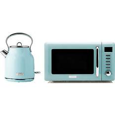 Turquoise Kettles Haden Heritage 1.7 L Steel Retro Electric Kettle W/0.7 Cu Ft Microwave, Turquoise - Blue