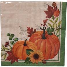 Beige Paper Napkins Party Creations 16-Count Harvest Wishes Luncheon Napkins