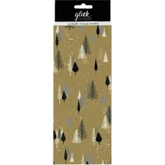 Paper Gift Wrapping Papers Glick Trees gold and black glick tissue wrapping paper 4 sheets 50x7 5cm