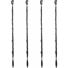 Black Clip-On Extensions Shein Clip Braid Hair Extensions Synthetic Natural Black