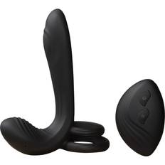 Gpunkt Sexleksaker Sinful 2-in-1 Couples Penisring med G-punkt och Klitoris Stimulering Svart