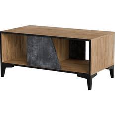 Halmar Møbler Halmar OVO 90x50cm mørk beton/urskov eg Sofabord 50x89.9cm