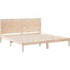 vidaXL Ekstra Lang Uden Madras 180x210 cm Massivt Træ Sengeramme