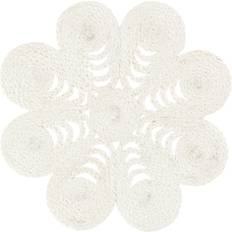 Runde Spisebrikker Dixie Elin Anemone 40 cm Hvit Spisebrikke Hvit