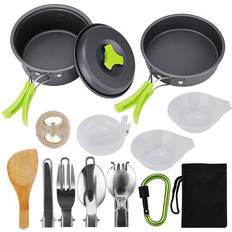 MTK Camping Kitchen Utensils Set Pan With Utensils