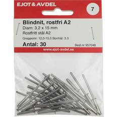 EJOT Byggmaterial EJOT 957058 Blindnit SS RFR F30 30-pack 3.2 x 12 mm