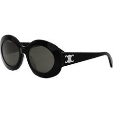 Celine Triomphe CL40292U Sunglasses - Shiny Black Smoke Grey