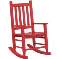 Red Rocking Chairs vidaXL For Children Red Solid Wood Poplar Rocking Chair