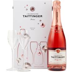 Taittinger Brut Prestige Rose Champagne & Flutes Champagne 750ml Sparkling Wine