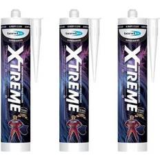 Bond It Xtreme White Anti-Mould Silicone Sealant EU3 Cartridge 310 ml Pack of 3