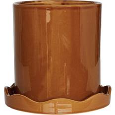 OYOY Nami Plant Pot w/Saucer Small Amber