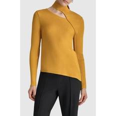 Knitted Sweater - Orange Jumpers DKNY Asymmetrical Cutout Sweater