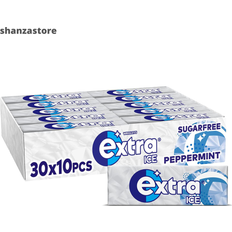 Extra Ice Chewing Gum Peppermint Flavour 30 Packs of 10 Pieces