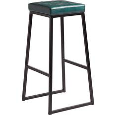 Turquoise Seating Stools Matt Black Metal Frame Vintage Teal Uph Seating Stool