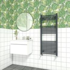 Heated Towel Rails NRG Bathroom Straight Heated Towel 1200 x 500 mm Anthracite