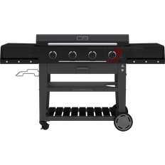 36" Performance Series Deluxe Propane Gas Griddle With Cart 4 Burner Flat Top Grill, Black 463285924