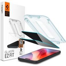 Spigen Glass tR EZ Fit (Privacy) 2 Pack Transparency iPhone 16 Pro