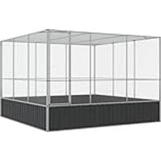 vidaXL Voljär Silver 311x307x212 cm Stål