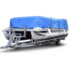 Boating Budge P-1200-1 1200 Denier Pontoon Cover Blue Size PT2: Long Waterproof, Heavy Duty, UV Resistant, 17' to 20' Long Beam Width Up to 110"