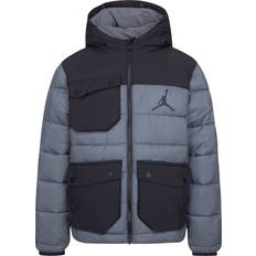 Outerwear Jordan Kids' Cargo Puffer Jacket, Medium, Smoke Grey