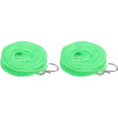 Clothing Care Uxcell Tasharina Corp, Portable Clothesline 9.84ft Nylon Windproof Non-Slip Washing Line Green 2Pack