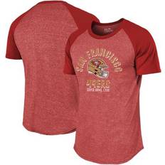 Majestic Threads Men's Scarlet San Francisco 49ers Super Bowl LVIII Tri-Blend Raglan T-Shirt