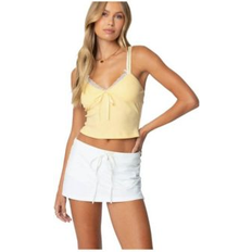 Yellow Tank Tops Edikted EDIKTED Lacey Layered Tank Top