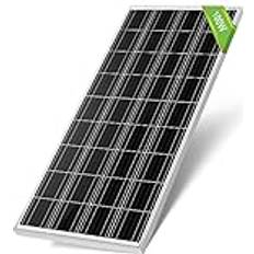 Solar Panels Eco-Worthy 100 Watts 12 Volts Monocrystalline Photovoltaic Solar Panel High Efficiency Module for 12 Volt Battery Charging RV Marine Boat Off Grid(Upgrade)