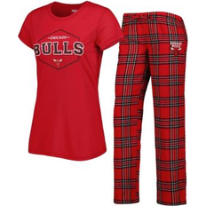 Underwear Concepts Sport Women's Red, Black Chicago Bulls Badge T-shirt and Pajama Pants Sleep Set Red, Black Red/Black