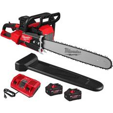 Milwaukee M18 FUEL 18V Brushless Cordless 20 in. Dual Battery Chainsaw Kit with 2 8.0 Ah FORGE Batteries