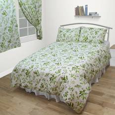 Kitchenwise Herb Garden Set Floral Leaves Green Purple Pink Duvet Cover Multicolour
