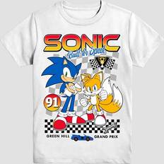 Sonic the Hedgehog Boys' Racing Short Sleeve Graphic T-Shirt White