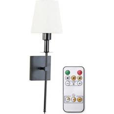Battery Powered Wall Lights ValueLights Kincaid Black Wall light
