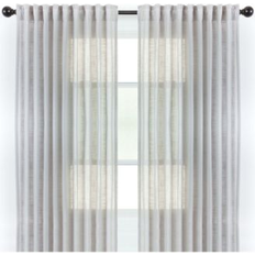 Chanasya Premium 2-Panel Soft Textured Semi Sheer Curtain Pair Set of 2 - Silver