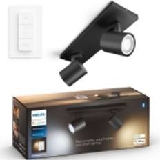 Philips Hue Runner LED Spot 2-Bulb Dimmer Switch Black Spotlight