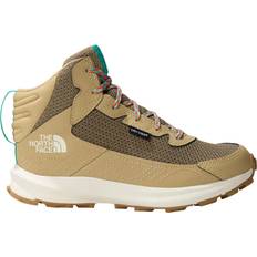 The North Face Youth Fastpack Waterproof Mid-Cut Hiking Boots - Khaki Stone/Geyser Aqua