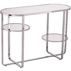 Oval Console Tables Southern Enterprises Maxina Mirrored Polished Chrome/Mirror Console Table 16.5x42"