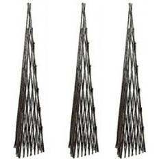 Garden & Outdoor Environment Set of Three Expanding Willow Garden Obelisks 1.5m