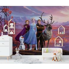 AG Design Girls bedroom wallpaper 252 cm x 182 cm 99" x 72" frozen characters elsa anna