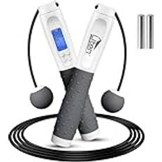 Uten hopprep, hopprep med räknare vuxna barn rephoppning fitness justerbar sladdlös hopprep sport med silikonhandtag