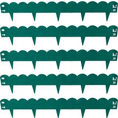 Green Lawn Edging 5-Piece Scalloped Landscape Edging Border - 39-Inch 1 m - Green