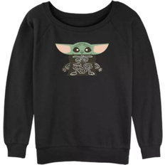 Sweatshirts Hot Topic Kid's Star Wars The Mandalorian Skeleton Grogu Slouchy Sweatshirt - Black (30875805)